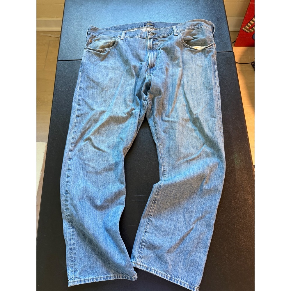 Polo Ralph Lauren Mens Straight Leg Jeans Light Wash 42x30 RN 41381
